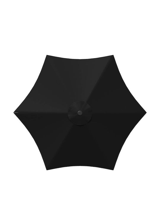 Aluminium Schwarz 3x3m Garten- und Terrassen-Sonnenschirm