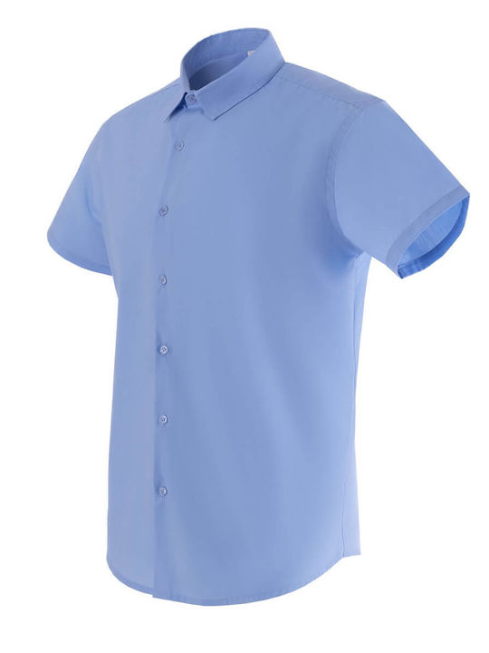 Nova Short Sleeve Shirt in Regular Fit Light Blue