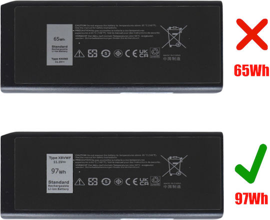 Compatible Battery for Dell Latitude Dell 5404, 7404, 7414, 7204 Series. with 8700mAh (X8VWF)