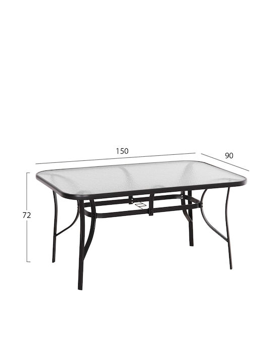 Set Dining Pentru Exterior 5 Piese Negru