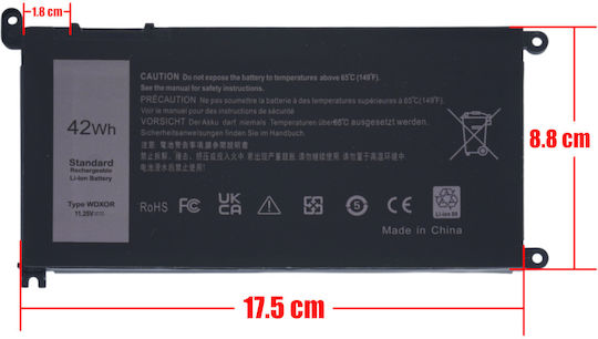 Kompatible Batterie für Dell Inspiron mit 3400mAh
