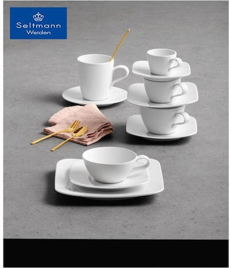 Porcelain White Cup Saucer 13.3x13.3x1.6cm Coup Fine Dining Seltmann 001.742673 00057203
