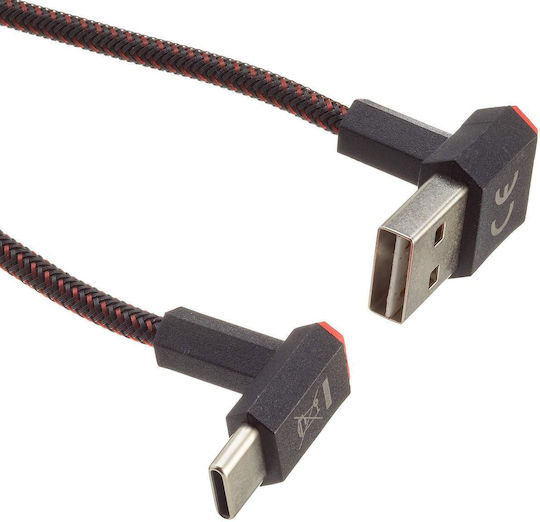 DeLock Angle (90°) / Regular USB 2.0 Cable USB-C male - USB-A Μαύρο 0.5m 85275