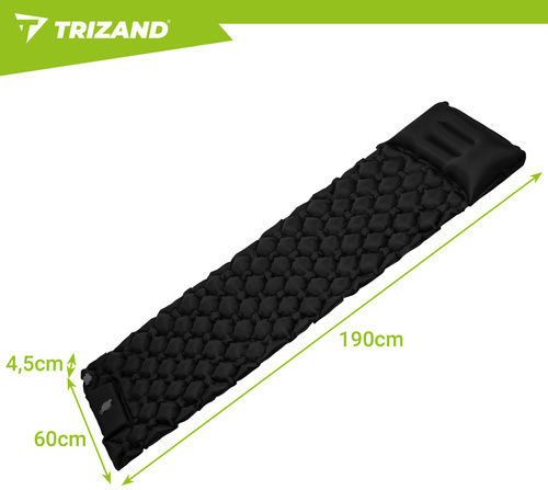 Trizand Αυτοφούσκωτο Μονό Υπόστρωμα Camping 190x60cm Πάχους 2cm
