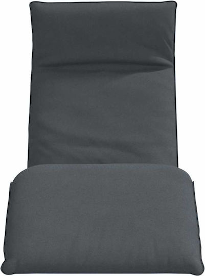 vidaXL Oxford Gray Foldable Metallic Beach Sunbed 175x54cm