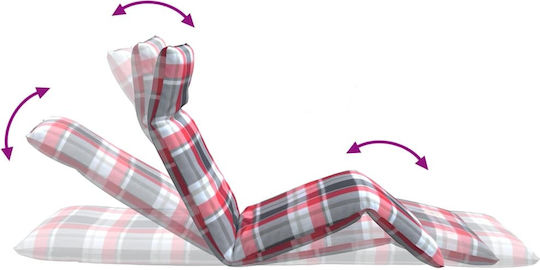 vidaXL Oxford Oxford Șezlong De Plajă Roșu Pliabil Metalic 175x54cm