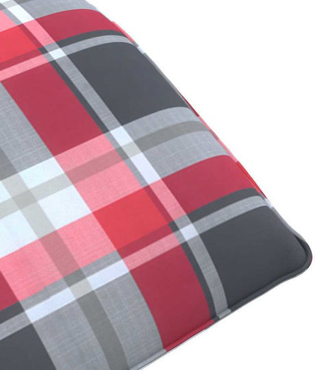 vidaXL Oxford Oxford Șezlong De Plajă Roșu Pliabil Metalic 175x54cm
