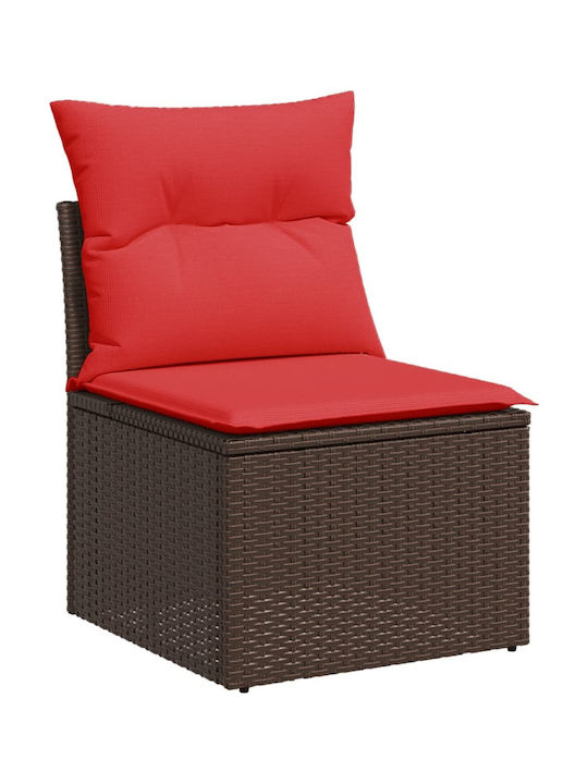Ecksofa Outdoor Rattan mit Kissen 55x62x69cm