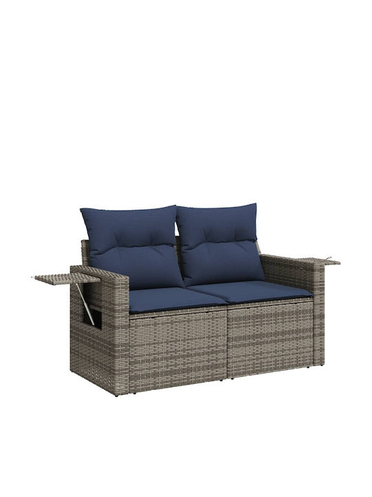 Canapea De Colț De Exterior Din Rattan Cu Perne 55x62x69cm
