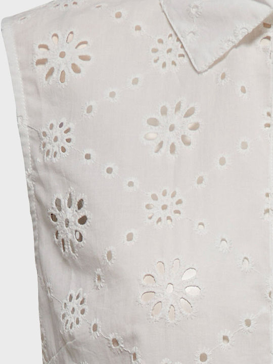 Sleeveless Women's Shirt White