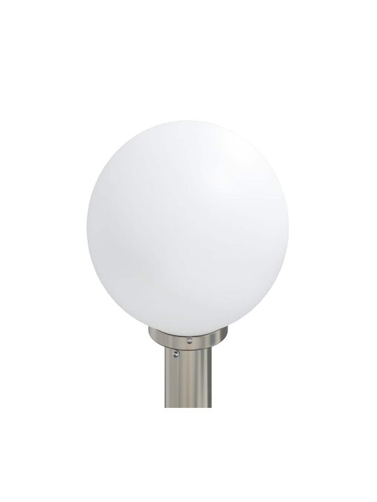vidaXL Outdoor Small Post Floor Lamp 40W IP44 for E27 Bulb Silver