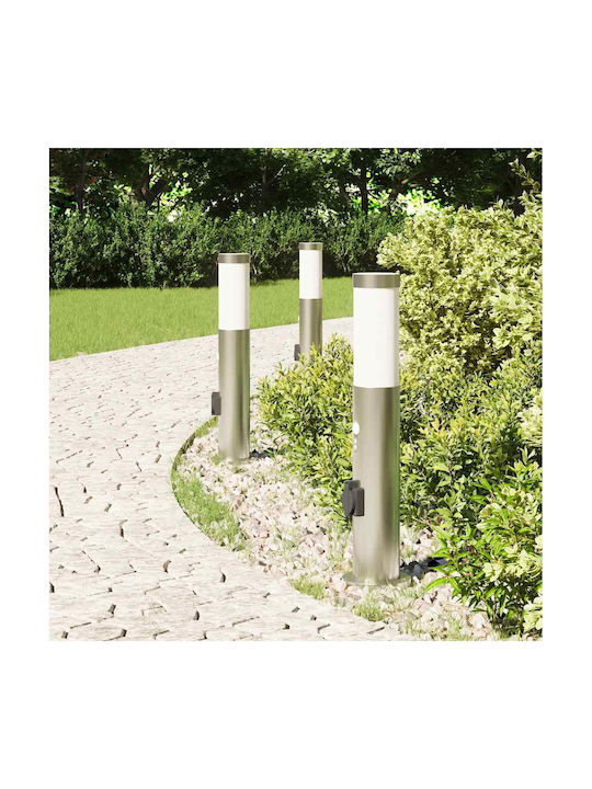 vidaXL Outdoor Small Post Floor Lamp 40W IP44 for E27 Silver