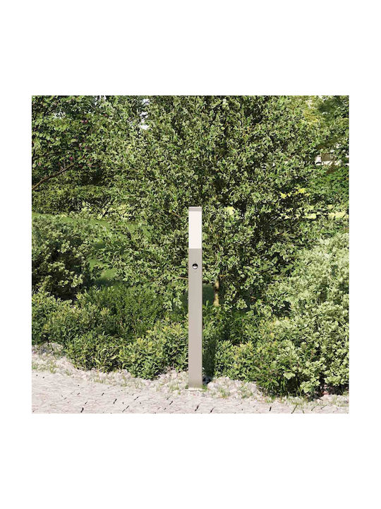 vidaXL Outdoor Small Post Floor Lamp 40W IP44 for E27 Bulb Silver