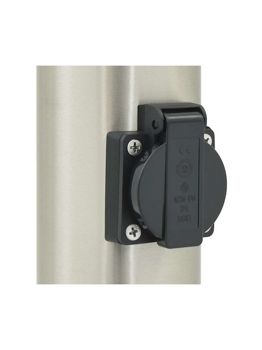 vidaXL Outdoor Small Post Floor Lamp 40W IP44 for E27 Silver