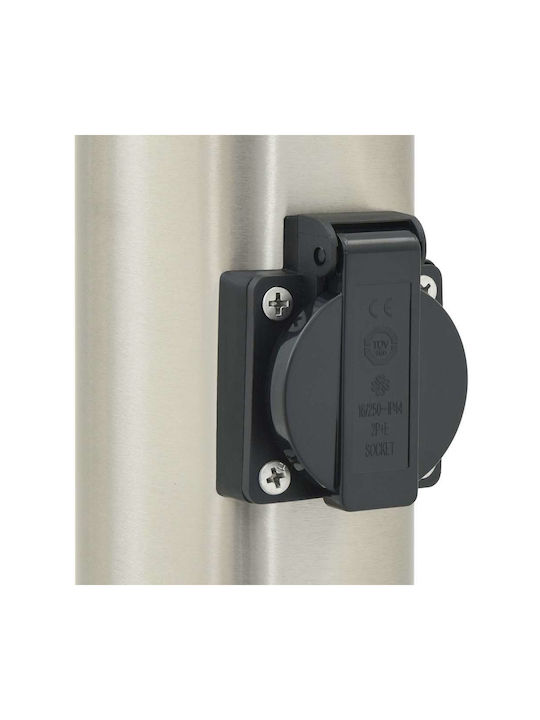 vidaXL Outdoor Small Post Floor Lamp 40W IP44 for E27 Bulb Silver