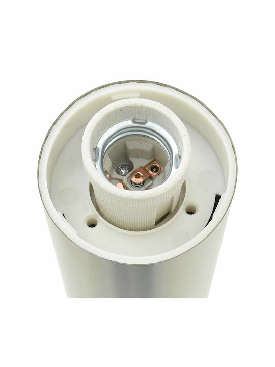 vidaXL Outdoor Small Post Floor Lamp 40W IP44 for E27 Silver