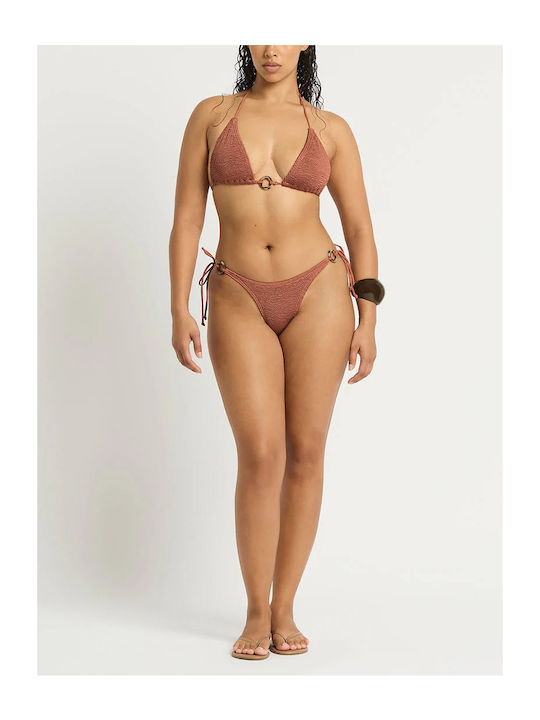 Bikini Slip με Κορδονάκια Fawn