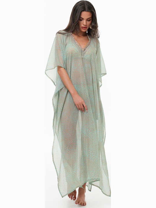 Bluepoint Women's Maxi Beach Caftan Aqua