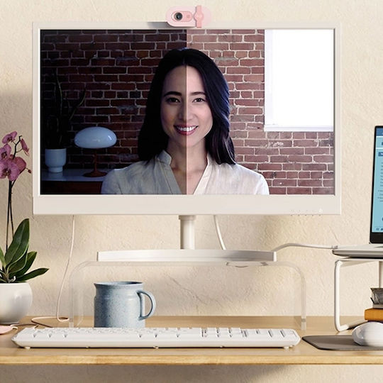 Logitech Brio 100 Web Camera Full HD 1080p Ροζ 960-001623