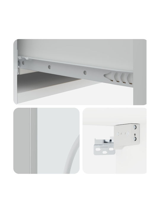 Consolă Metalică Albă M87.5xL34.5xÎ17cm