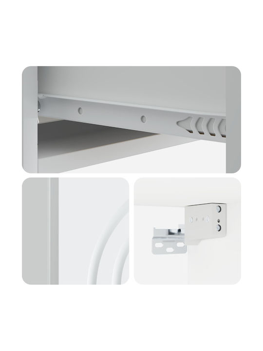 Metal Console White L59xW34.5xH17cm