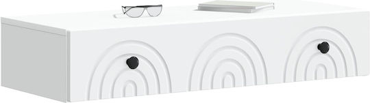 Metal Console White L87.5xW34.5xH17cm