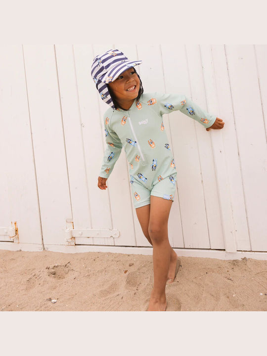 Swim Essentials Kids One-Piece Swimwear With Long Sleeve Bluey