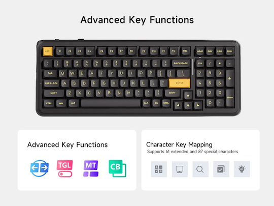 MCHOSE MC-K99 V3 Ασύρματο Gaming Πληκτρολόγιο 98% με RGB φωτισμό (Αγγλικό US)
