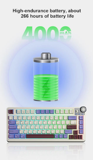 Aula AU75 Wireless Gaming Keyboard 75% with RGB Lighting English US
