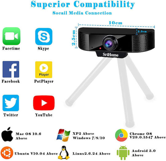 Sricam Srihome SH037 Web Camera Full HD 1080p 1209.0006