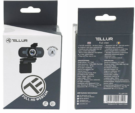Tellur Web-Kamera HD 720p Schwarz TLL491131