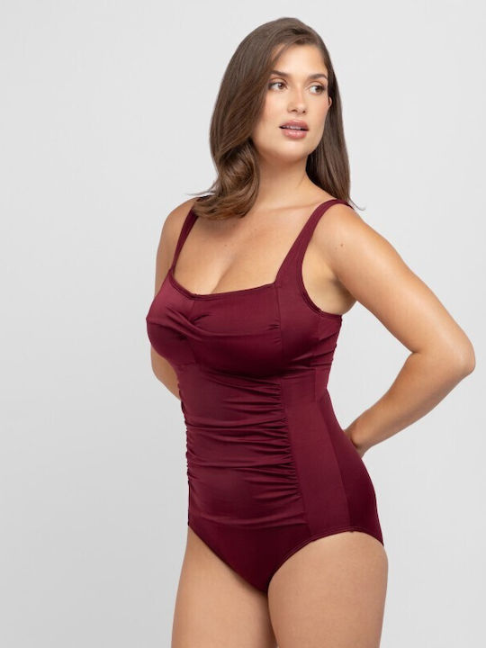 Costum de Baie Întreg Burgundy
