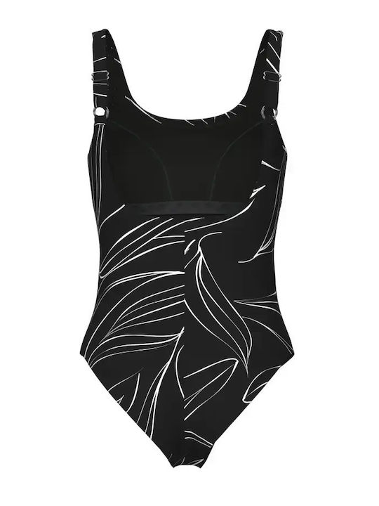 Back One Piece Swimsuit Black