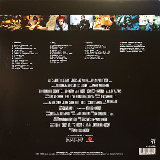 O.s.t Kronos Quartet Clint Mansell Requiem A Dream 2lp Vinyl