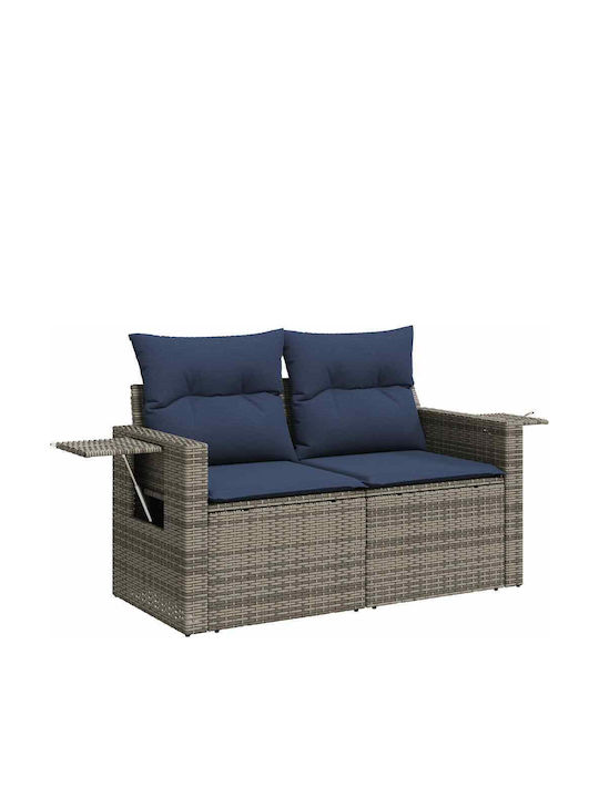 Ecksofa Outdoor Rattan mit Kissen 62x62x69cm
