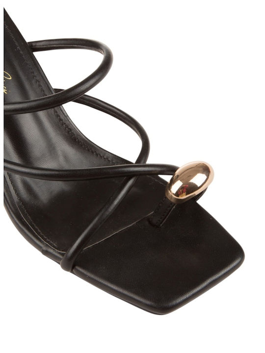 Mules With Heel In Black Colour