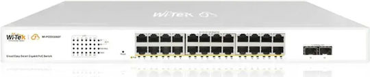 Wi-Tek WI-PCES326GF v2 Managed L2 PoE+ Switch με 24 Θύρες Gigabit (1Gbps) Ethernet και 2 SFP Θύρες
