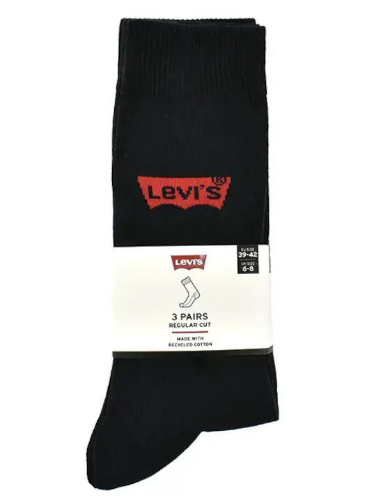 Levi's Cut Batwing Logo Ανδρικές Κάλτσες Μαύρες 3Pack