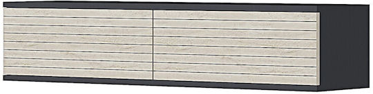 Стенен Раф Сив 120x30x26см