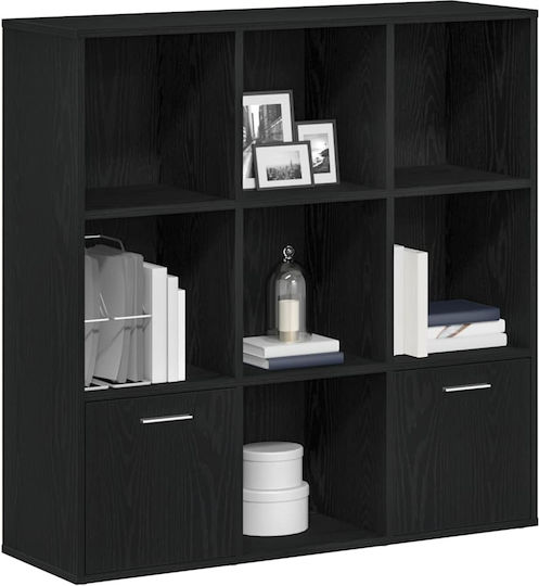 Черна Етажерка От Дъб 98x29x97.5см