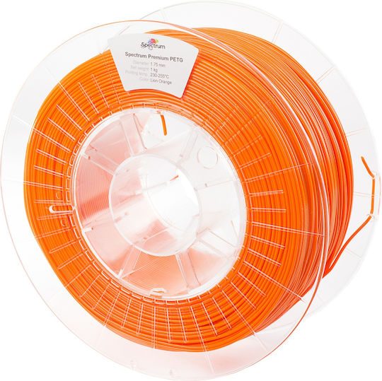 Spectrum PETG 3D Drucker Filament 1.75mm Löwe Orange 1kg 1 Stück Spule