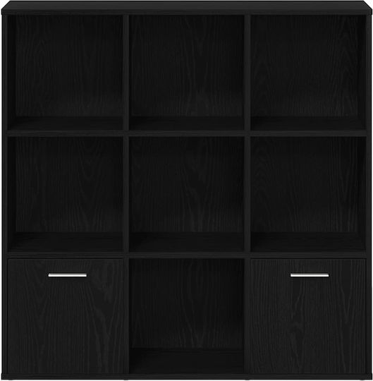 Черна Етажерка От Дъб 98x29x97.5см