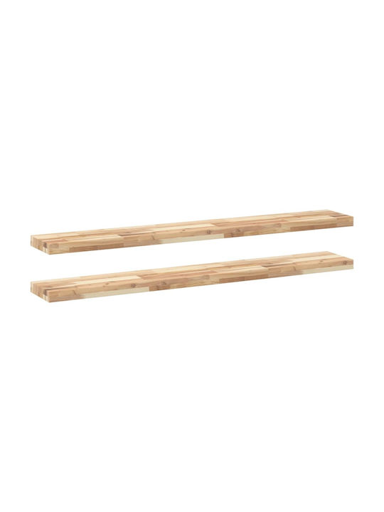 Βιβλιοθήκες Μασίφ Ξύλο Ακακίας (2τμχ) 140x20x4εκ.