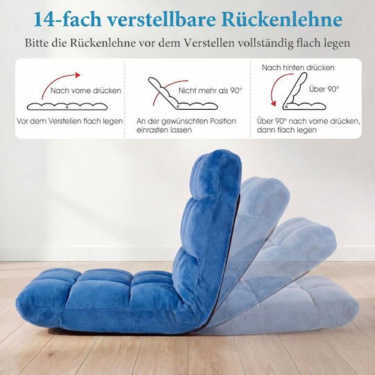 Vielseitiger Sitzsack Sessel Blau 51x60x49,5cm