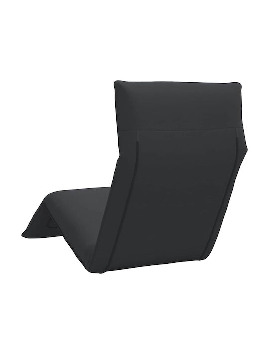 Multifunctional Bean Bag Sunbed Waterproof Black 175x54x8.5cm