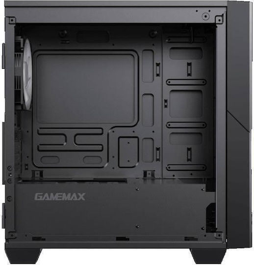 GameMax Cyclops Gaming Micro Tower Κουτί Υπολογιστή με Πλαϊνό Παράθυρο και ARGB Φωτισμό Μαύρο