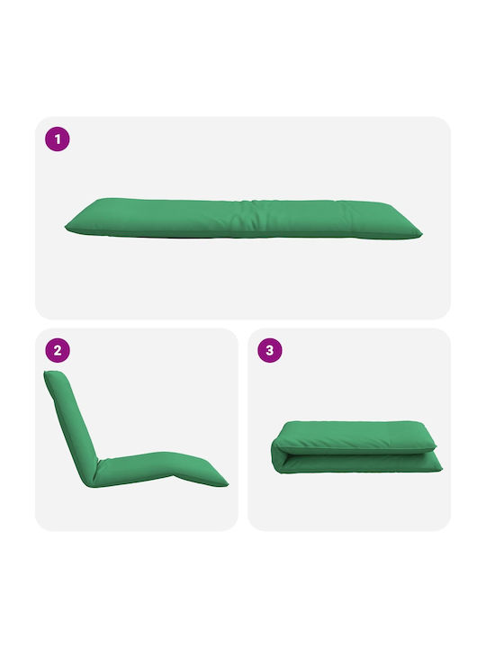 Multifunctional Bean Bag Sunbed Waterproof Green 175x54x8.5cm