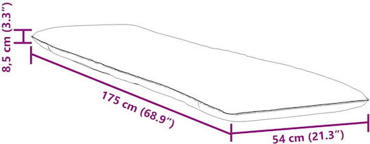 Многофункционален Пуф Шезлонг Водоустойчив Син И Бял 175x54x8.5cm
