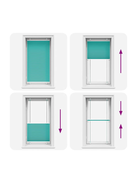 vidaXL Fabric Blind in Petrol Blue Colour W80xH100cm