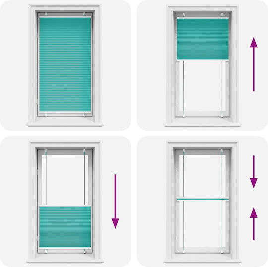 vidaXL Stoff Jalousie in Petrol Blau Farbe P80xH100cm